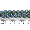 Electroplate Transparent Glass Beads Strands EGLA-I019-FR03-5
