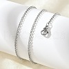 Tarnish Resistant Trendy Unisex 304 Stainless Steel Cross Rolo Chain Necklaces NJEW-L043A-09P-3