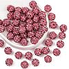 Polymer Clay Rhinestone Beads RB-H284-6MM-Half-209-5