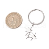 6Pcs 201 Stainless Steel Keychain KEYC-JKC01184-5