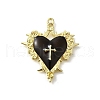 Alloy Black Enamel Gothic Style Pendants PALLOY-R157-06G-06B-1