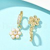 Brass Micro Pave Cubic Zirconia Hoop Earrings EJEW-S277-13G-5