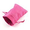 Polyester Imitation Burlap Packing Pouches Drawstring Bags ABAG-R005-18x13-M-3