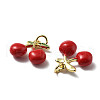 Brass Enamel Pendants KK-R229-07G-04-2