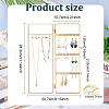 Iron Jewelry Display Folding Screen Stands with 2 Folding Panels EDIS-WH0029-83B-2