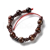 Natural Brecciated Jasper 3-Hole Guru Beads Strands G-K149-56-3