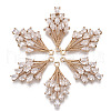 Brass Micro Pave Cubic Zirconia Pendants KK-R111-006-B01-1