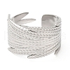 Non-Tarnish 304 Stainless Steel Open Cuff Rings RJEW-K245-82P-1