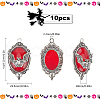 SUNNYCLUE 10Pcs Halloween Alloy Oval Pendants FIND-SC0011-18A-2