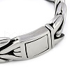 304 Stainless Steel Cuban Link Chain Bracelets for Men BJEW-B102-04AS-3