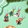 Christmas Theme Alloy Enamel Charm Mobile Straps HJEW-JM03452-2