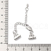 Brass Micro Pave Cubic Zirconia Chain Extender KK-G503-02P-3