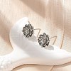 Brass Stud Earrings EJEW-Q014-32P-1