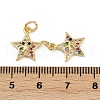 Brass Micro Pave Cubic Zirconia Pendants KK-C093-26A-G-3