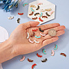 36Pcs 6 Colors Alloy Enamel Pendants ENAM-TA0001-41-16