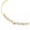Natural Round Citrine Beads Braided Bead Bracelets for Women BJEW-JB11655-01-3