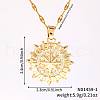 Elegant Hip-hop Style Sun Brass Pave Clear Cubic Zirconia Pendant Necklaces for Daily Wear WW1304-1-4