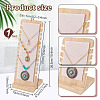 Bamboo Wood Jewelry Collection Necklace Display Stand ODIS-WH0005-06-2
