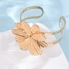 Alloy & Iron Cuff Bangles for Women BJEW-F501-01A-KCG-3