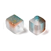 Frosted Glass Beads with Golden Glitter Powder X1-DGLA-NH001-8mm-01F-2