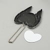 Zinc Alloy Heat Transfer Sublimation Blank Pendant Decorations AJEW-WH0324-21P-2