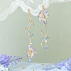 Sweet Style Alloy Resin Flower Tassel Stud Earrings FS-WGC6399-04-1
