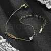 201 Stainless Steel Cable Chain Bracelets BJEW-H205-01D-G-1