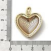 Brass Micro Pave Cubic Zirconia Pendants KK-C090-44G-3