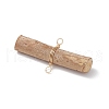 Wooden Sticks Connector Charms PALLOY-JF03394-02-5