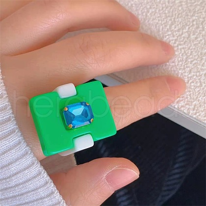 Resin Finger Rings for Women Girls FS-WGEC405-03-1