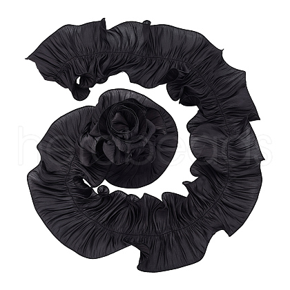 3 Yards Polyester Pleated Ribbon OCOR-WH0082-167-1