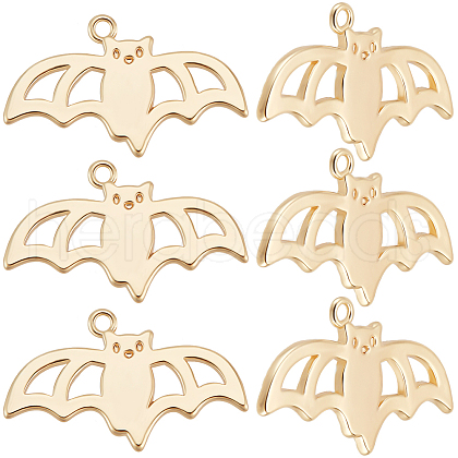 Beebeecraft 10Pcs Halloween Themed Brass Pendants KK-BBC0015-68D-1
