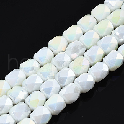 Electroplate Glass Beads Strands EGLA-N002-13-A13-1