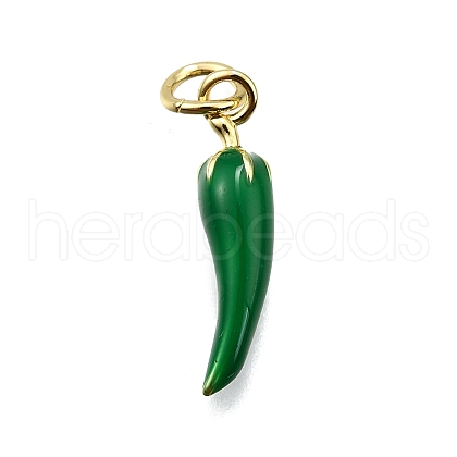 Brass Enamel Pendants KK-Z100-10G-03-1