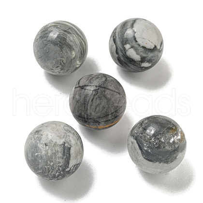 Natural Picasso Jasper Round Ball Figurines Statues for Home Office Desktop Decoration G-P532-02A-23-1