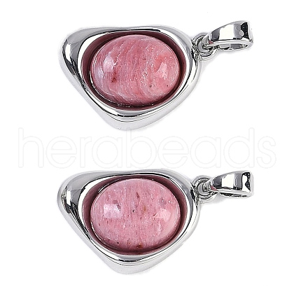 Natural Rhodonite Pendants KK-U043-52P-05-1