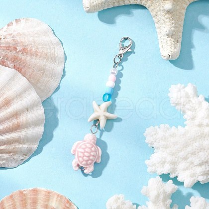 Handmade Porcelain Pendant Decorations HJEW-JM03211-01-1