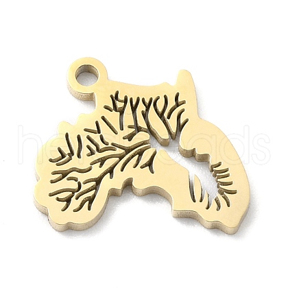 Ion Plating(IP) 304 Stainless Steel Pendants STAS-D007-06G-1