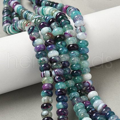 Natural Banded Agate Beads Strands G-F790-I01-01F-1