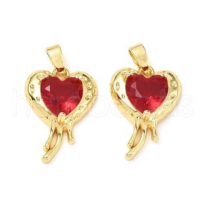Brass Micro Pave Cubic Zirconia Pendants KK-G533-12G-1