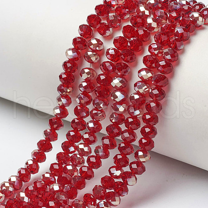 Electroplate Glass Beads Strands EGLA-A034-T2mm-K07-1