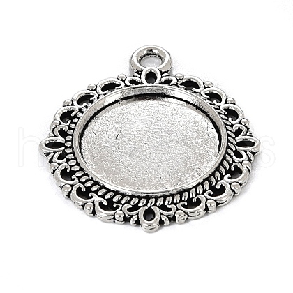 Zinc Alloy Pendant Settings for Cabochon & Rhinestone KHDZ-PALLOY-A15290-AS-1