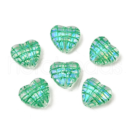 Transparent Glass Enamel Beads GLAA-S388-01E-1