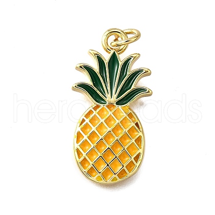 Brass Enamel Pendants KK-B136-07G-08-1