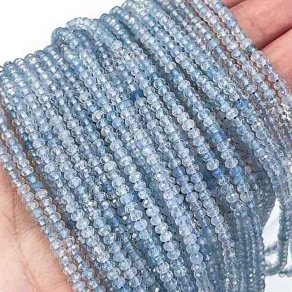Natural Aquamarine Beads Strands X-G-L587-B02-01-1