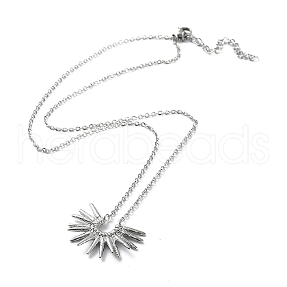 Non-Tarnish 304 Stainless Steel Pendant Necklaces for Women NJEW-D064-01P-1