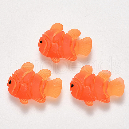 Translucent Frosted Resin Cabochons X-CRES-N022-11-1