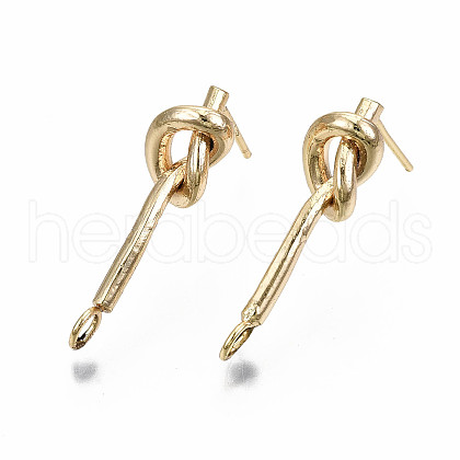 Brass Stud Earring Findings X-KK-S360-009-NF-1