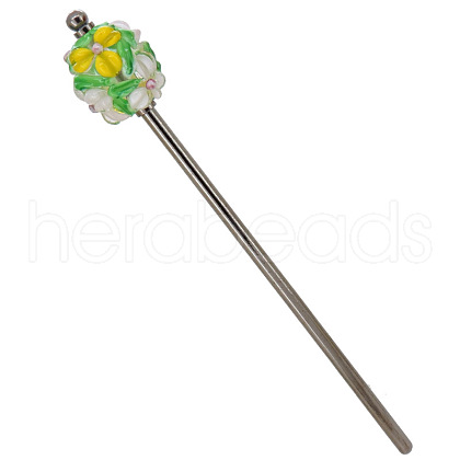 Lampwork & Brass Hair Sticks PW-WG50A30-07-1