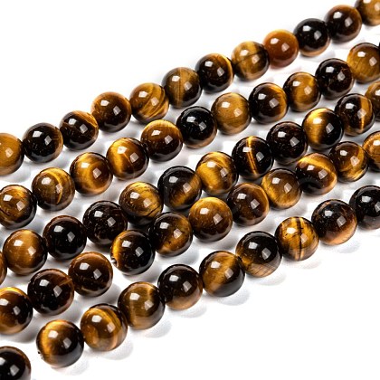 Natural Tiger Eye Beads Strands X-G-J303-11-8mm-1